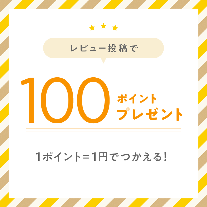 レビュー投稿で100ポイントプレゼント