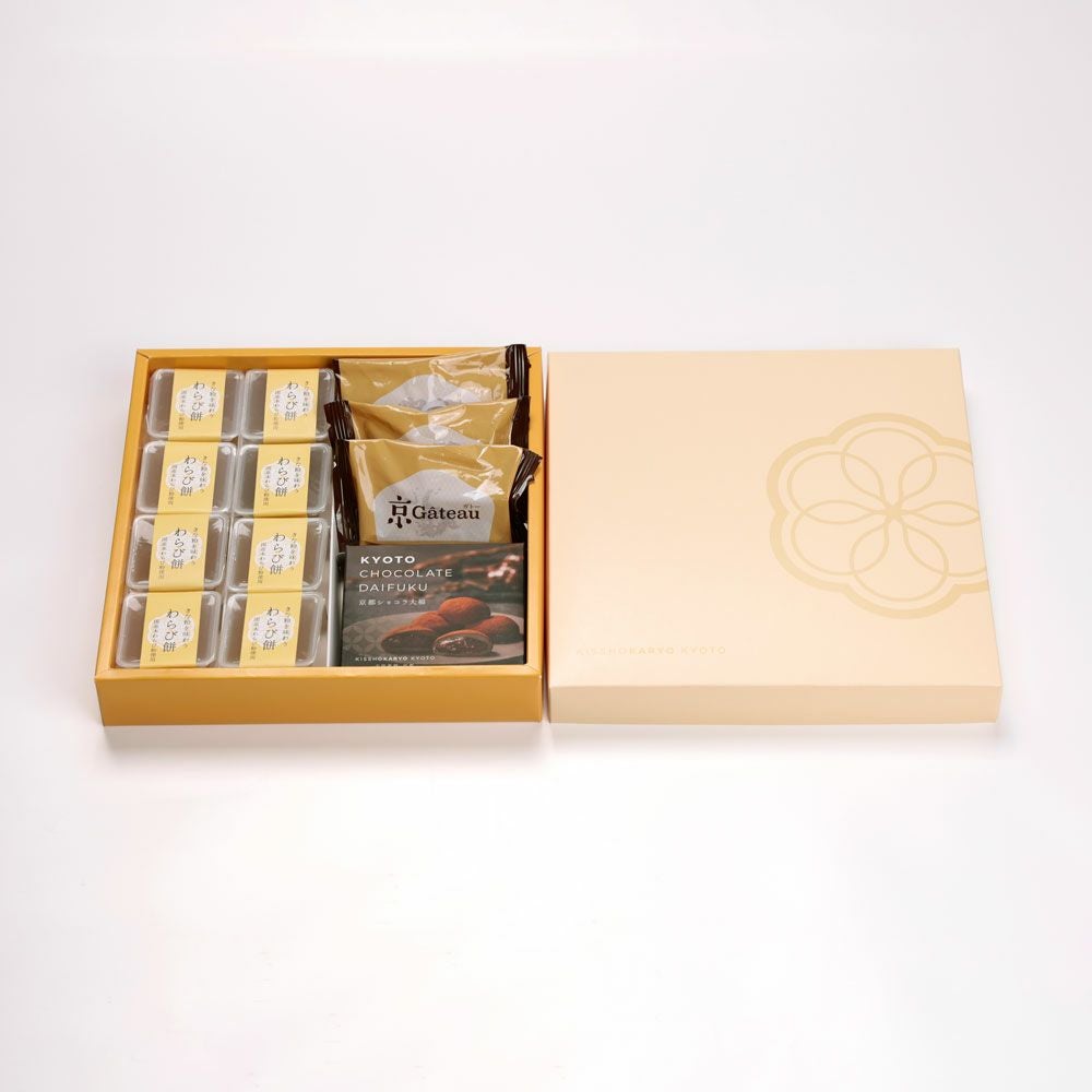 祝百年 晴彩常伴 特別ギフトBOX 吉祥菓寮(きっしょうかりょう) 3種アソートギフト(京都はんなりわらび